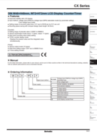 CX SERIES: DIN W48XH59MM, W72XH72MM LCD DISPLAY COUNTER TIMER